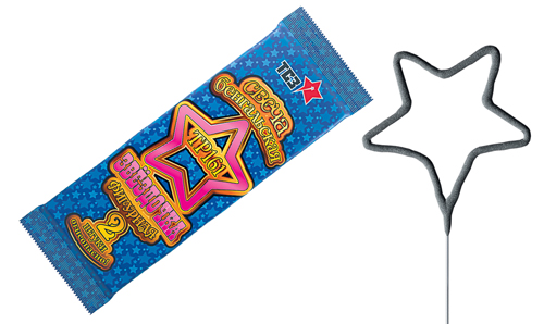  Бенгальские свечи фигурные 2 шт "Звездочка"  в Алуште